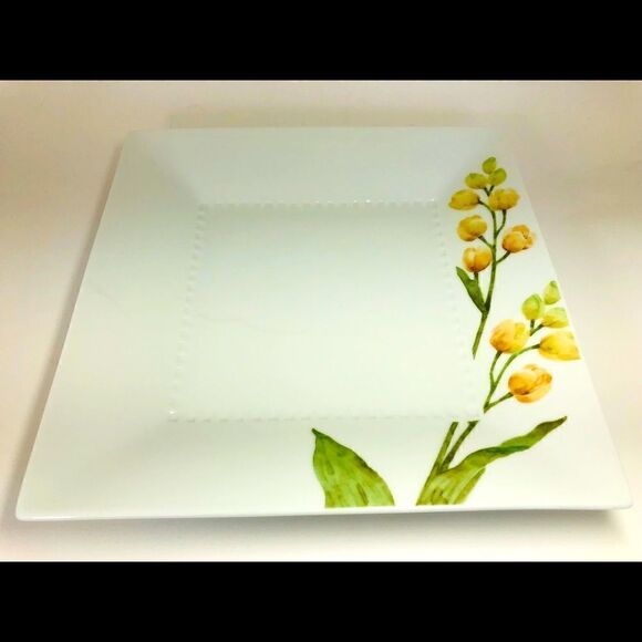 NORITAKE AZUMA NO MICHI FLORAL № 1654 Square Plate - Picture 1 of 12